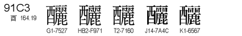 U+91C3